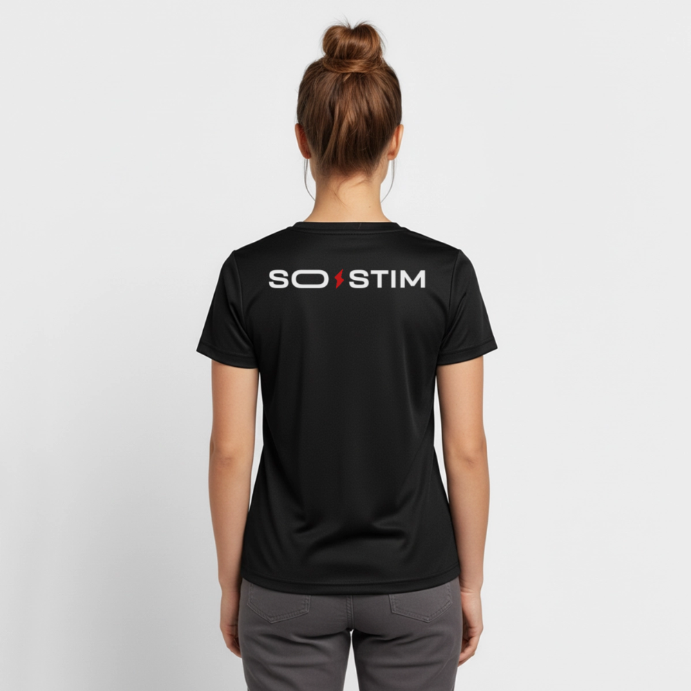 Haut sport à manches courtes pour femme - black