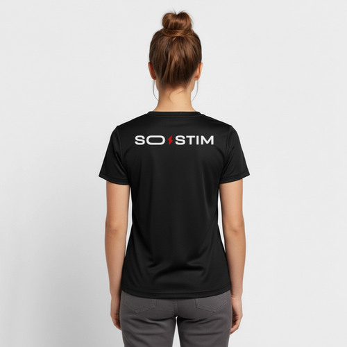 Haut sport à manches courtes pour femme - black